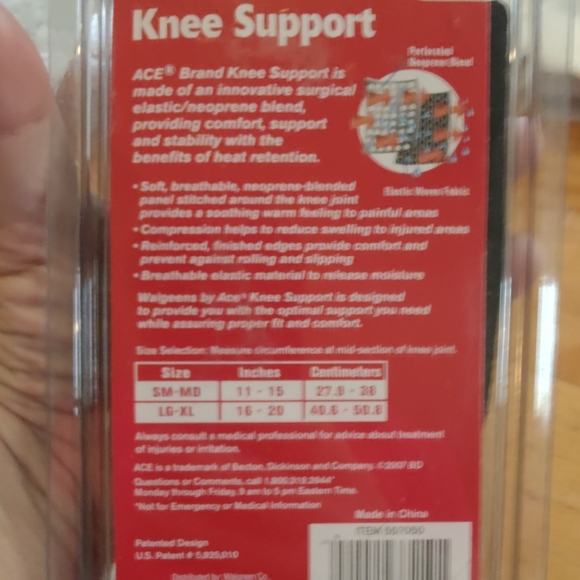 ACE Knee Support S/M New Breathable Compression Support Comfort Stability - Picture 4 of 4